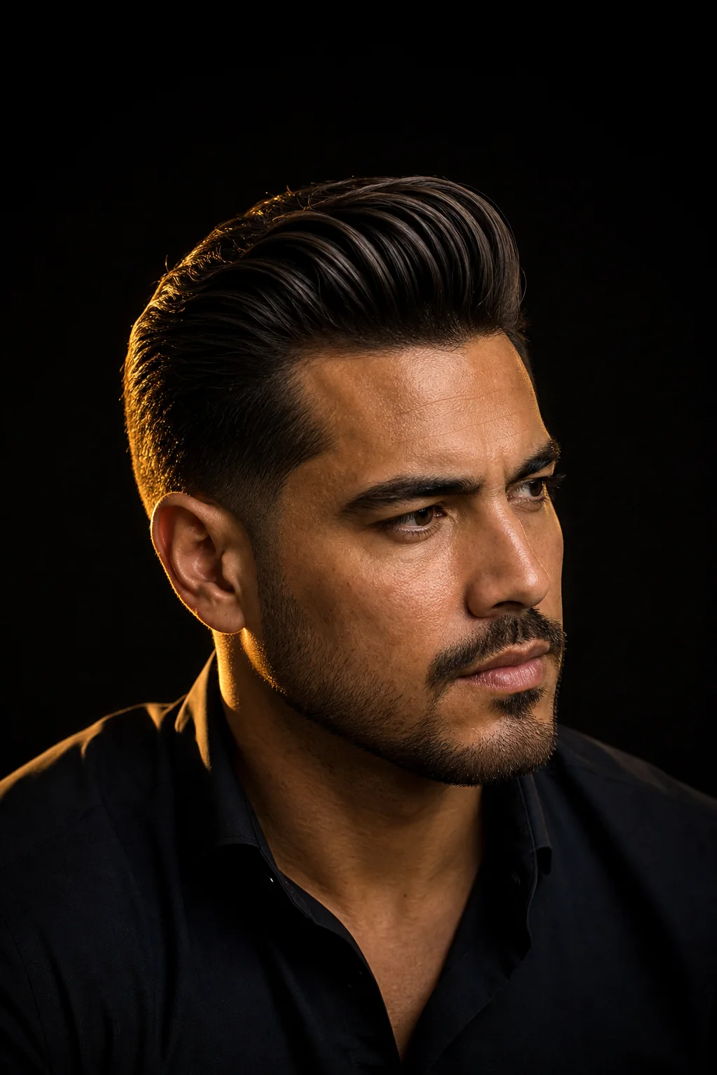 Corte masculino Pompadour clásico