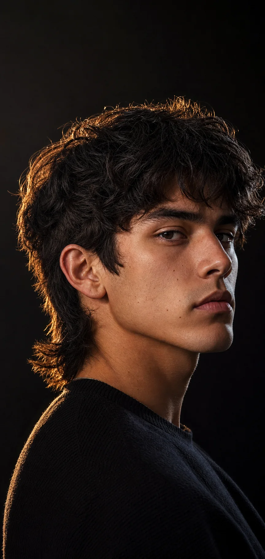 Corte masculino Wolf cut
